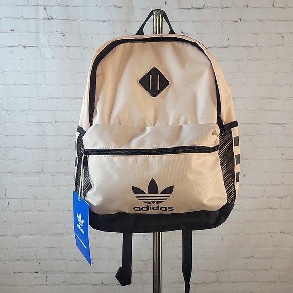 NWT TECH FRIENDLY Adidas Originals Base Laptop Backpack - Pink Tint/Black - Picture 9 of 13